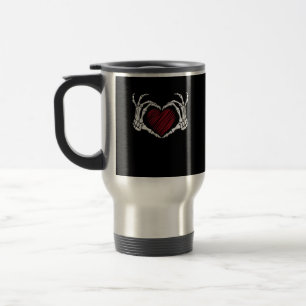 Mug De Voyage Squelette Coeur main signe costume tendance Hallow