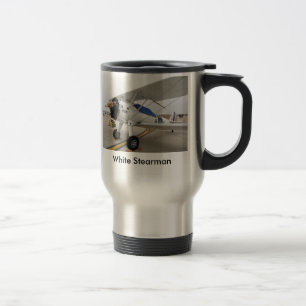 Mug De Voyage Stearman marin, Stearman blanc