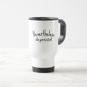 Mug De Voyage Stick Figure Girl avec Baskets et marguerites