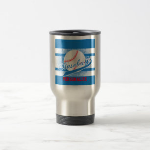 Mug De Voyage Style Baseball Blue Retro