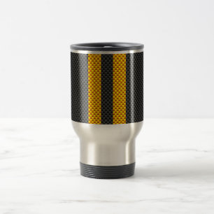 Mug De Voyage Style de emballage jaune vibrant de fibre de