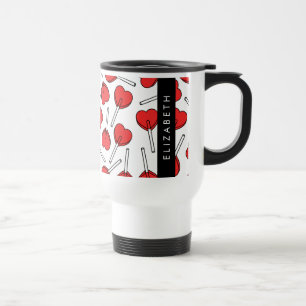 Mug De Voyage Sucettes Rouges, Sucettes en forme de Cœur, Sucett