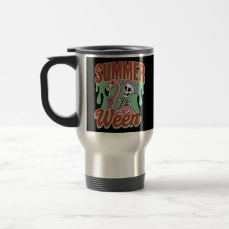 Mug De Voyage Summerween Skeleton Vibes drôle Halloween
