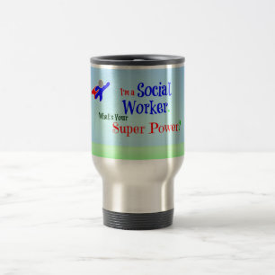 Mug De Voyage Superhéros du travailleur social