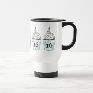 Mug De Voyage Sweet 16 Joyeux Anniversaire Cupcake Sprinkles Fav