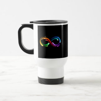 Mug De Voyage Symbole de l'infini des comètes arc-en-ciel