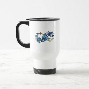 Mug De Voyage Symbole infini de papillons Morpho bleus
