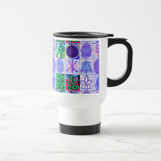 Mug De Voyage Symboles Reiki KARUNA : Rendu artistique (Droite)