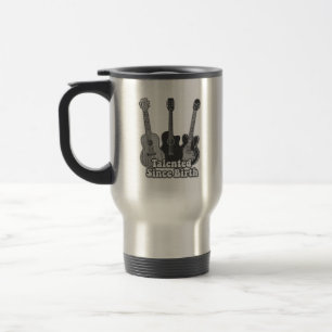 Mug De Voyage Talentueux depuis la naissance. vintage guitare no