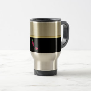 Mug De Voyage Talons Fleur Élégants Modernes Féminins, Noir, Crè