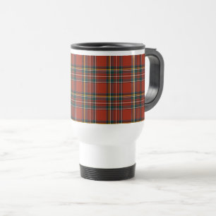 Mug De Voyage Tartan écossais rouge et bleu de Stewart royal