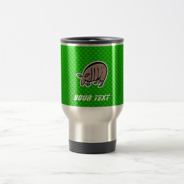 Mug De Voyage Tatou mignon ; Vert (Centre)