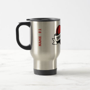Mug De Voyage Tatouage de cœur de véritable amour   Conception d