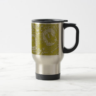 Mug De Voyage Taureau de moutarde imprimé abstrait par LeahG