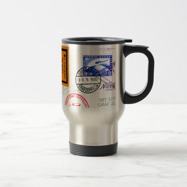 Mug De Voyage Temps de déplacement d'aventure de zeppelin (Droit)