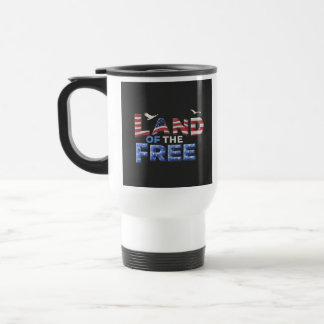 Mug De Voyage "Terre des Libres" Canette de café de voyage.