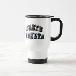 Mug De Voyage Texte de l'image du Dakota du Nord