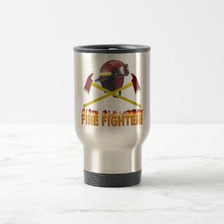 MUG DE VOYAGE TEXTE D'INCENDIE DU LOGO DE L'ENGIN DE FILS