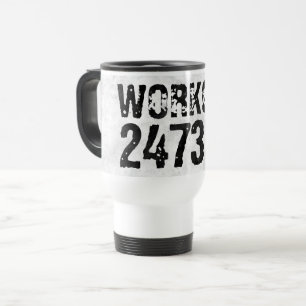 Mug De Voyage Texte usé et rayé Workout 247365 rustique