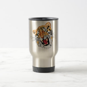 Mug De Voyage Tigre féroce de grognement