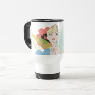 Mug De Voyage Tinker Bell Sketch With Cosmos Flowers