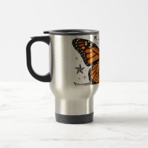 Mug De Voyage Tissu Lombaire Papillon Monarque Icône Américaine 