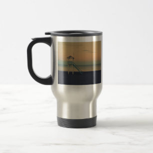 Mug De Voyage Tour de surveillance de la plage Retro Photo