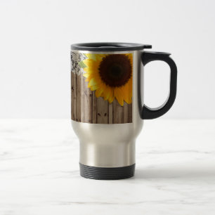 Mug De Voyage tournesol rustique de pays occidental de dentelle