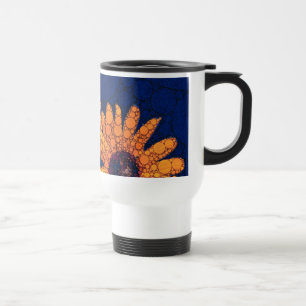 Mug De Voyage Tournesols oranges lumineux bleu-foncé