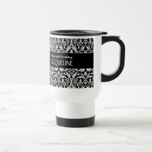 Mug De Voyage Tout anniversaire d'année pour sa damassé faite