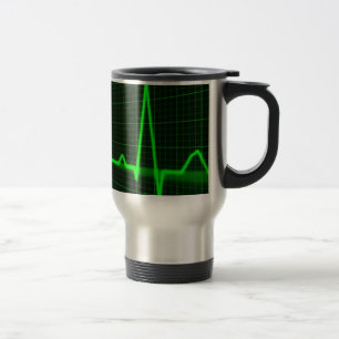 Mug De Voyage Trace d'impulsion de battement de coeur