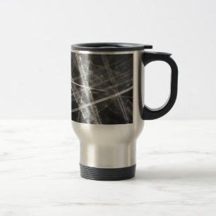 Mug De Voyage Traces Jet en noir et blanc