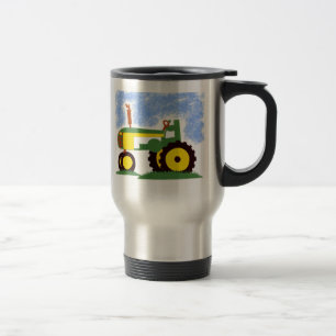 Mug De Voyage Tracteur sous le ciel bleu