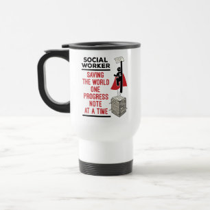 Mug De Voyage Travailleur social Note de progrès drôle Travail s
