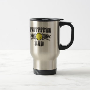 Mug De Voyage Tribal de papa du base-ball de Fastpitch