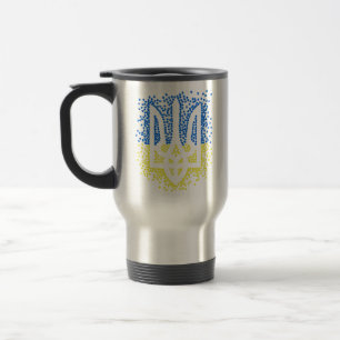Mug De Voyage Trident de l'emblème ukrainien tryzub dispersant l