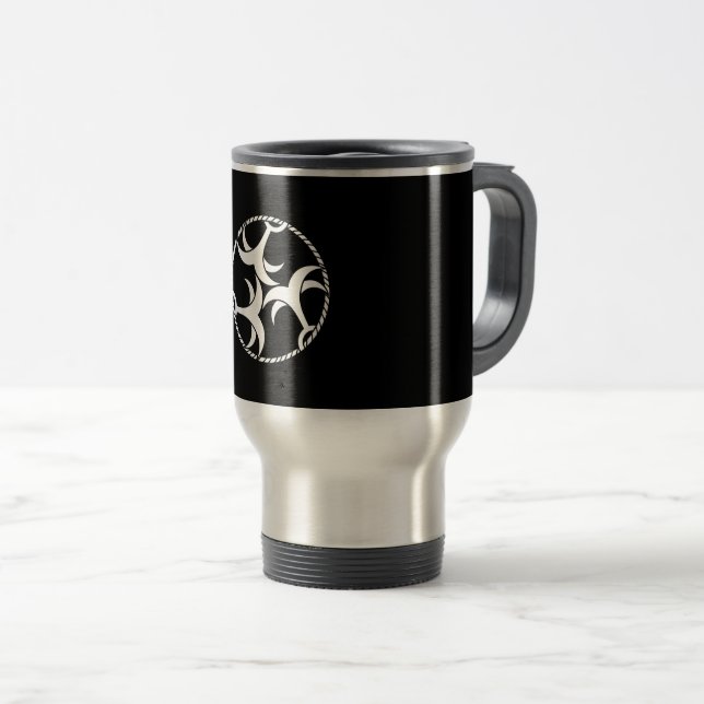 Mug De Voyage Trois ancres avec corde (Devant droit)