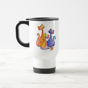 Mug De Voyage Trois mignons chats Whimsical