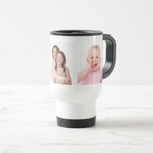 Mug De Voyage Trois photos de famille Modèle personnalisé