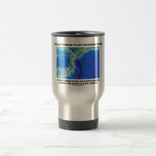 Mug De Voyage Tsunami Porto Rico Trench (Plate Tectonics Earth)