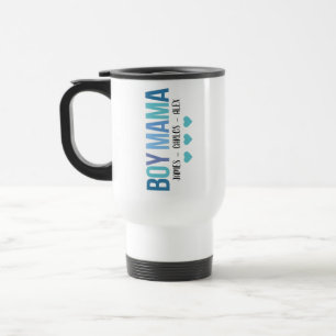 Mug De Voyage Tumbler "Boy Mom" avec poignée - Cadeau personnali