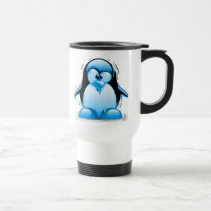 Mug De Voyage Tux bleu froid de tremblement