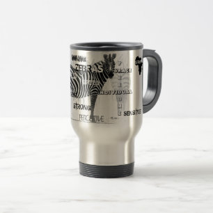 Mug De Voyage Typographe de Black and White Unique