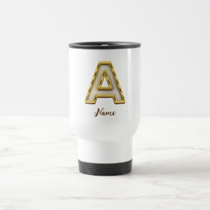 Mug De Voyage Typographie originale A Monogram Gold