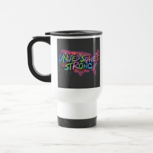 Mug De Voyage "United States Strong" Travel Coffee Mug.