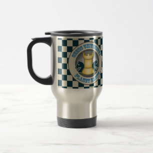 Mug De Voyage Université d'échecs sur l'emblème de la terre d