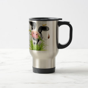 Mug De Voyage Vache du Holstein dans l'herbe