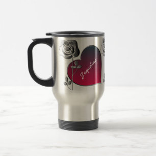 Mug De Voyage Valentine Roses & Coeur