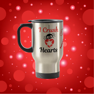 Mug De Voyage Valentine's I Crush Hearts mignon araignée