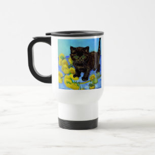 Mug De Voyage Van Gogh Style Chat avec tournesol